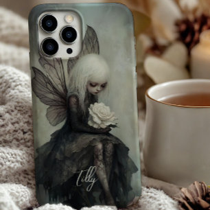 Gothic Fairy & White Rose Custom Dark Fantasy Case-Mate iPhone Hülle