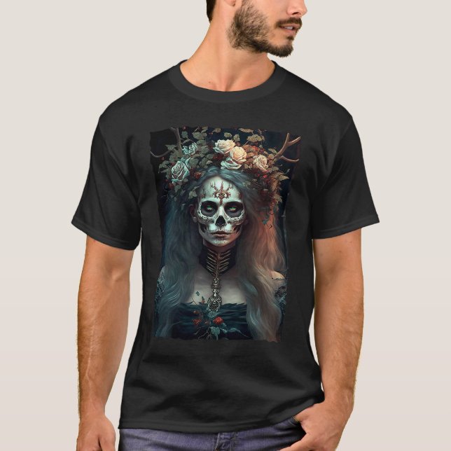 Gothic Fairycore Aesthetic Dark Art Horror Grunge T-Shirt (Vorderseite)