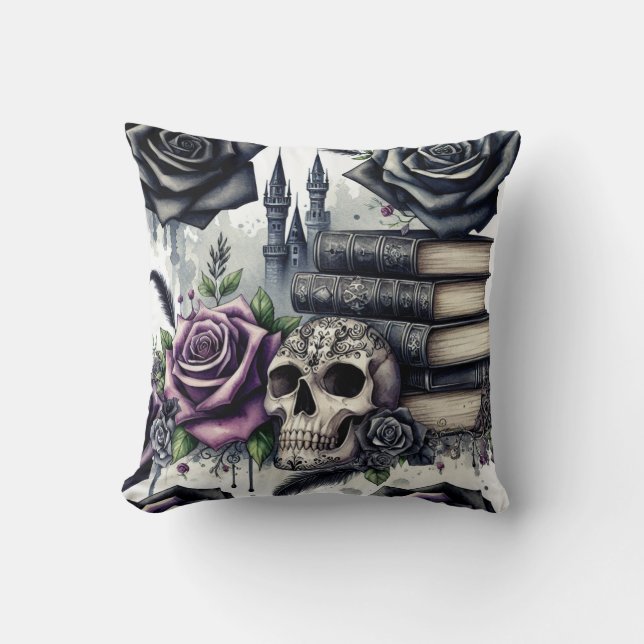 Gothic Fantasy Book Lover Kissen (Vorderseite)