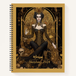 Gothic Fantasy, Surreal Dark Queen, Notebook Notizbuch