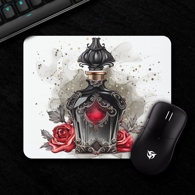 Gothic Fashion Viktorianisch Parfümflasche mit Ros Mousepad (Von Creator hochgeladen)