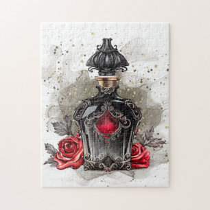 Gothic Fashion Viktorianisch Parfümflasche mit Ros Puzzle