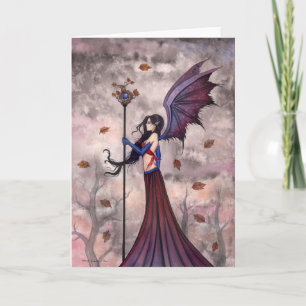 Gothic-Fee-Vampir-Grußkarte Karte