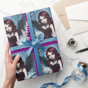 Gothic-Feenkalender dunkle Fantasy-Festtage Geschenkpapier
