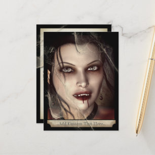 Gothic Female Vampire Postkarte