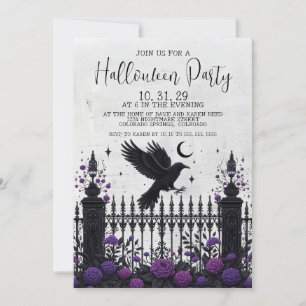 Gothic Fence Halloween-Party-Einladung Einladung