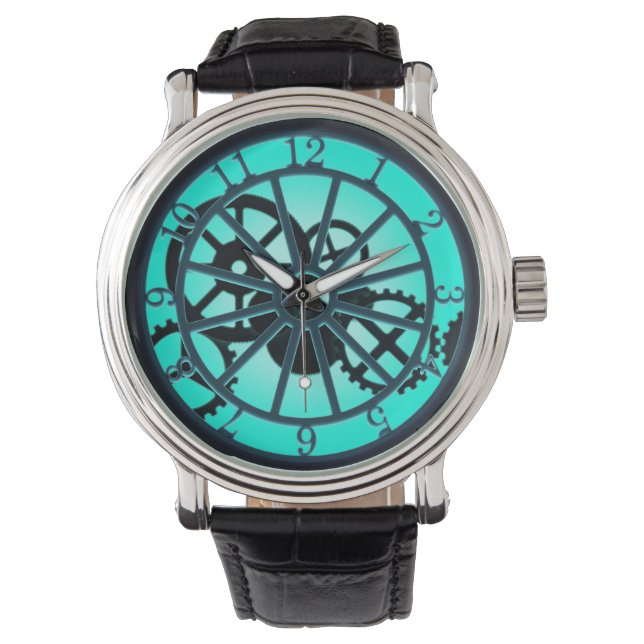 Gothic Filigree Mechanische Gänge und Innenarbeite Armbanduhr (Vorderseite)