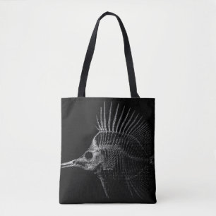 Gothic Fish-Skelett Röntgen-Tasche