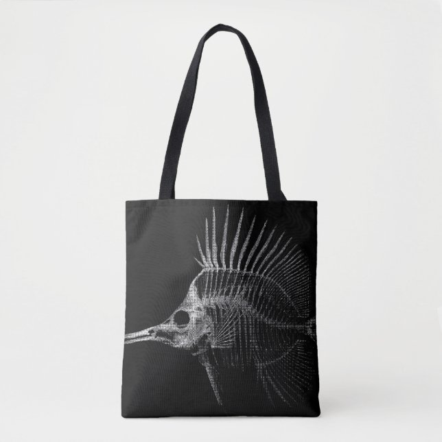 Gothic Fish-Skelett Röntgen-Tasche (Vorderseite)