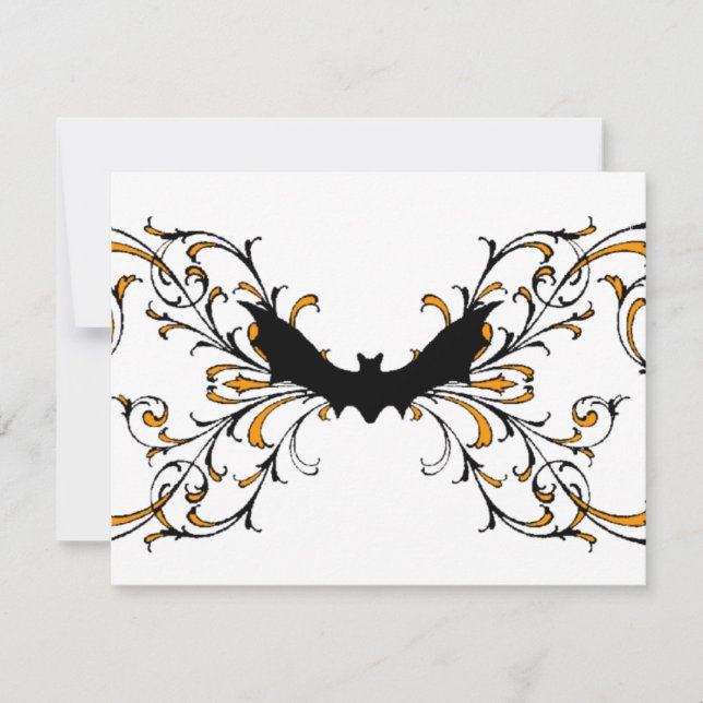 Gothic-Fledermaus Einladung (Vorderseite)