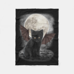 Gothic Fledermaus-Katzen-Shirt Vampir Lustige Gesc Fleecedecke