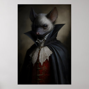 Gothic Fledermaus Vintage Poster, Kunstposter Druc Poster