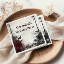 Gothic Fledermäuse & Rosen Geburtstag