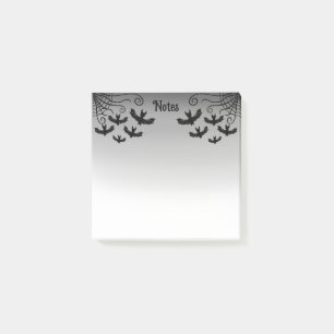 Gothic Fledermäuse Spinnennetz Post-it Klebezettel