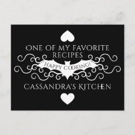 Gothic Fledermausrezept Postkarte