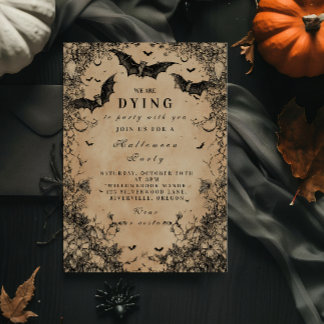 Gothic Flight Dark Halloween Einladung