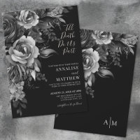 Gothic Floral Black Wedding