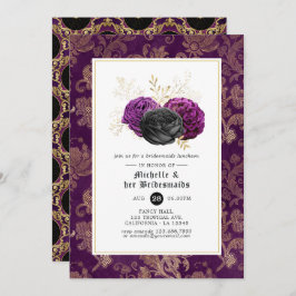 Gothic Floral Bridesmaids Luncheon Einladung