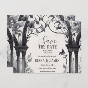 Gothic Floral Garden Gate Pagan Handfasts Save The Date