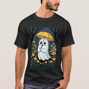 Gothic Floral Geist hält Regenschirm Halloween in  T-Shirt