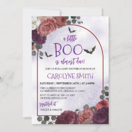 Gothic Floral Halloween Baby Shower Einladung