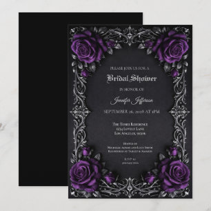 Gothic-Floral-Hochzeitsdusche-Einladung zu Hallowe Einladung
