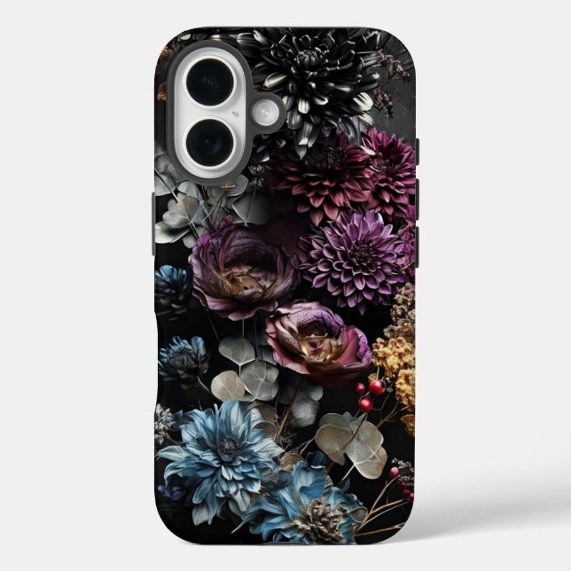 Gothic Floral iPhone 16 Fall Case-Mate iPhone Hülle (Rückseite)