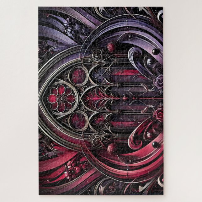 Gothic Floral Jigsaw Puzzle (Vertikal)