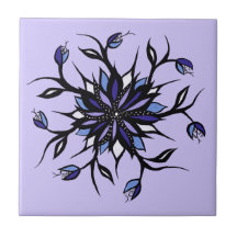 Gothic Floral Mandala Monster und Zähne