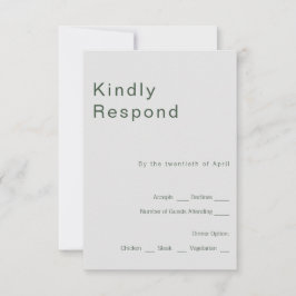 Gothic Floral Response Card RSVP Karte