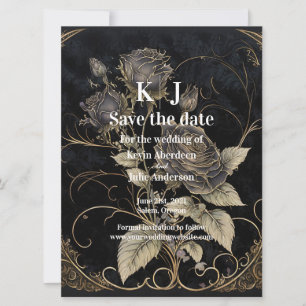Gothic Floral Save-The-Date-Karte Save The Date