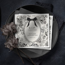 Gothic Floral Schädel RIP Zwanziger 30. Geburtstag