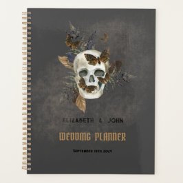 Gothic Floral Skull Butterflies Hochzeit Planer