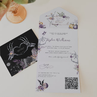 Gothic Floral | Spooky Sixteen Foto All In One Einladung