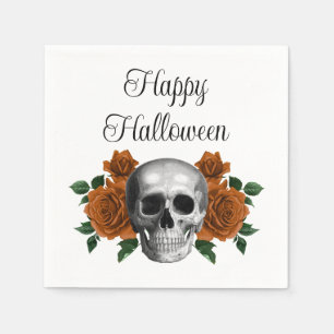 Gothic Floral Totenkopf Halloween Serviette