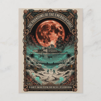 Gothic Fort Walton Beach, FL Vintage Horror Reise Postkarte