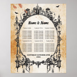 Gothic Frame Table Plan Hochzeitplakatsitze Poster