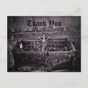 Gothic Friedhof Vielen Dank Postkarte