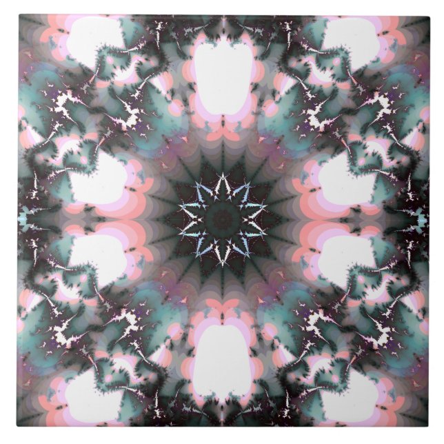 Gothic Frozen Winter Spider Web Fliese (Vorderseite)