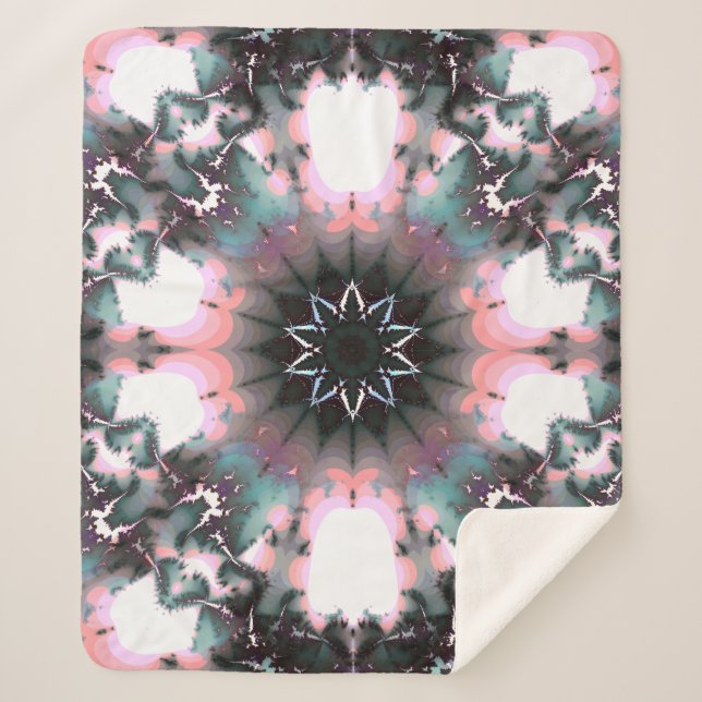 Gothic Frozen Winter Spider Web Sherpadecke (Vorderseite)