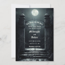Gothic Full Moon Save the Date