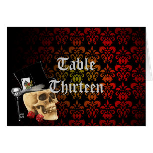 Gothic Gambler Skull Tischnummer