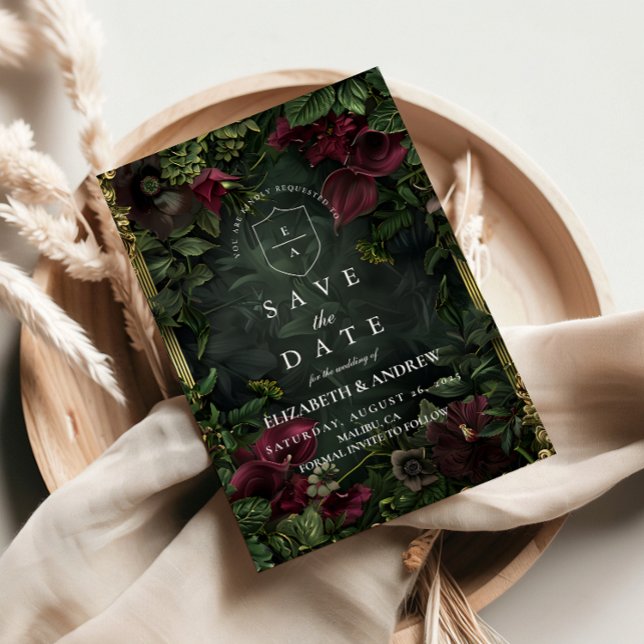 Gothic Garden Wedding Romance Save The Date (Von Creator hochgeladen)