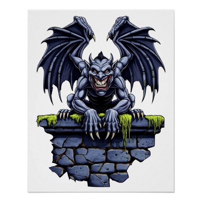 Gothic Gargoyle: Ein Wächter der Nacht Poster (Vorderseite)
