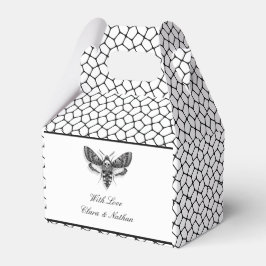 Gothic Gastgeschenk Hochzeit Box - Moth & Lace Bla Geschenkschachtel