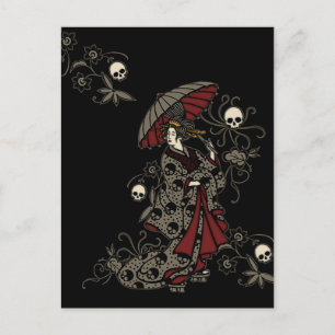 Gothic Geisha Postkarte