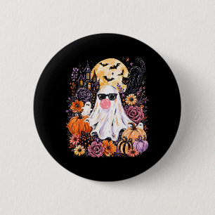Gothic Geist bläst Bubble Halloween-Kürbis Button