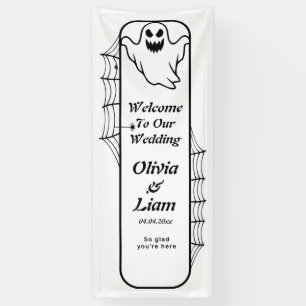 Gothic-Geister-Halloween-Hochzeits-Willkommensschi Banner