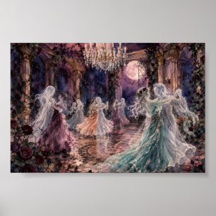 Gothic Ghost Ballroom Tanz Whimsigoth Verzauberte  Poster