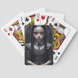 Gothic-Girl Gespenstische Ai-Kunst Halloween Spielkarten